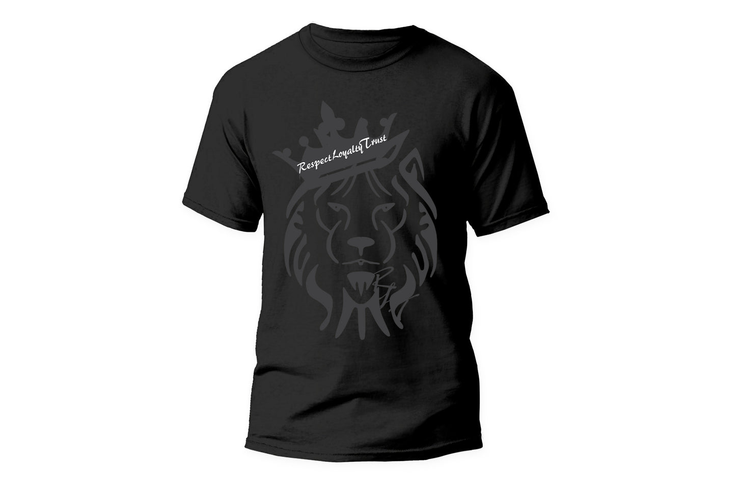 Crowned Lion BLK on BLK Tee - RLTUniverse