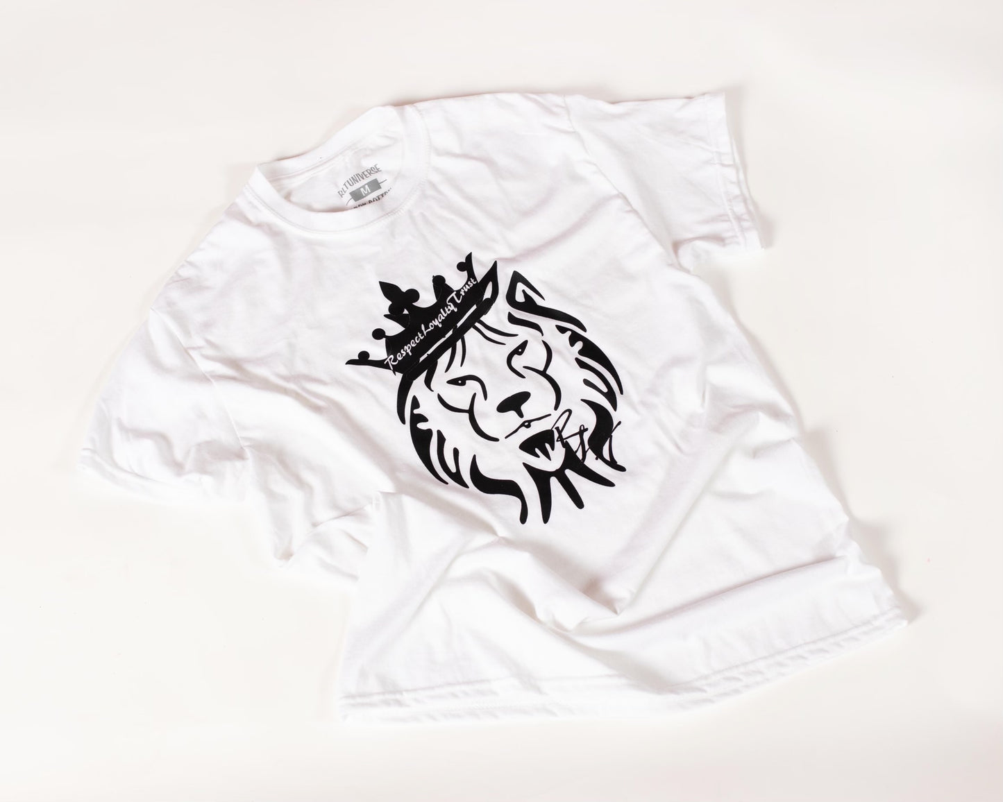 Crowned Lion White T-Shirt - RLTUniverse