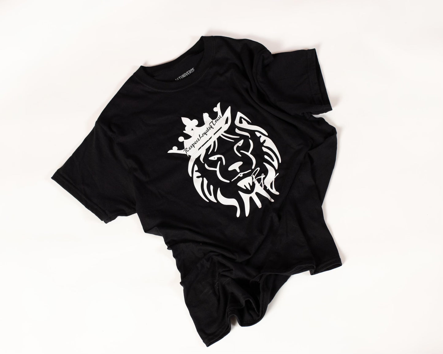 Crowned Lion Black T-Shirt - RLTUniverse